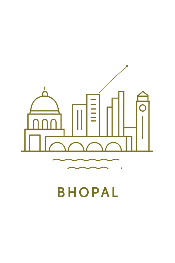 Bhopal skyline illustration
