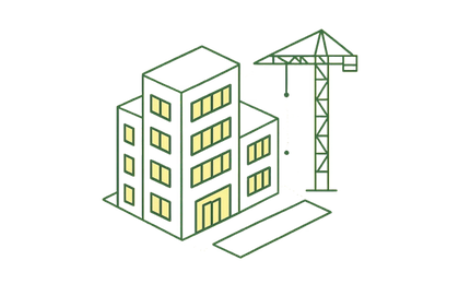 Industrial building illustration